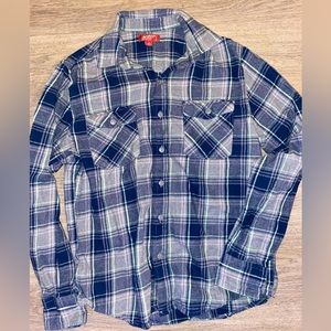 Blue plaid flannel